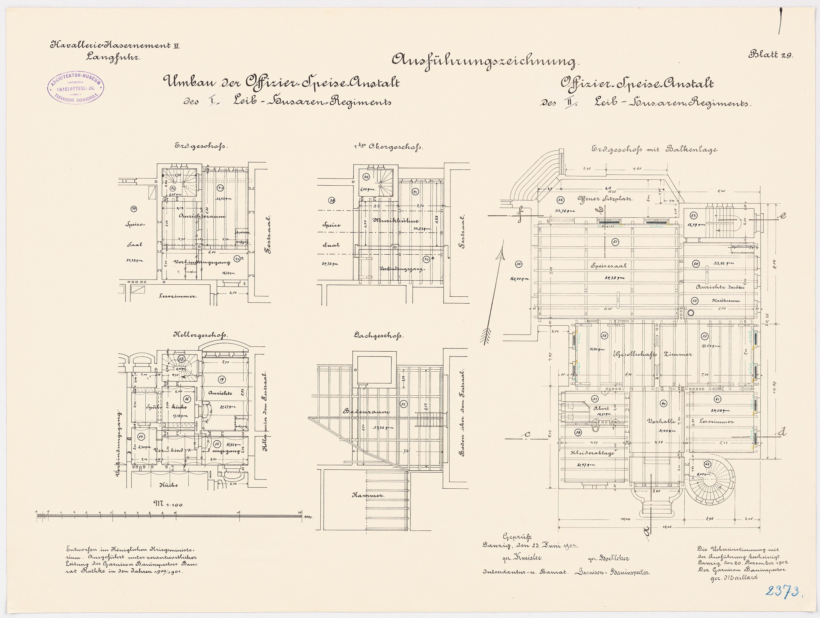 Schwarzes und weißes architektonisches Grundrissbild des ehemaligen Bundeskanzleramts, das detaillierte Planung mit Text und Zeichnungen zeigt.