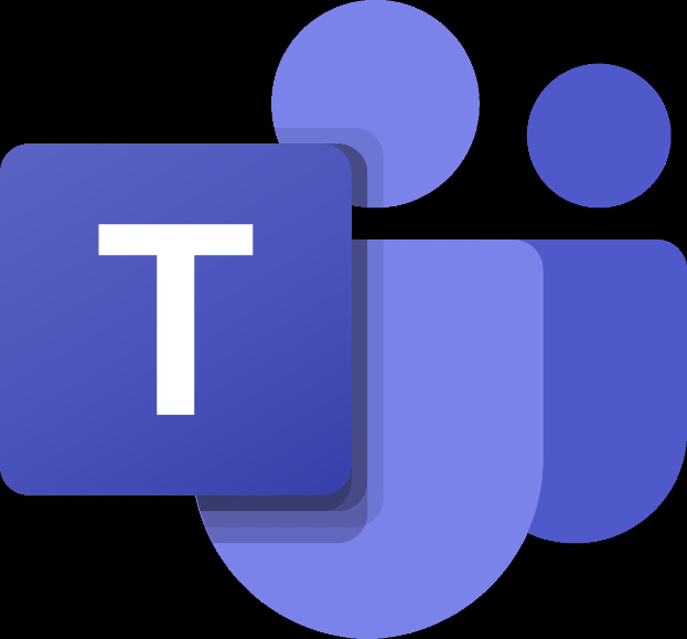 Blaues Microsoft Teams-Icon mit weißem Hintergrund, das ein weißes 'T' in der Mitte zeigt.