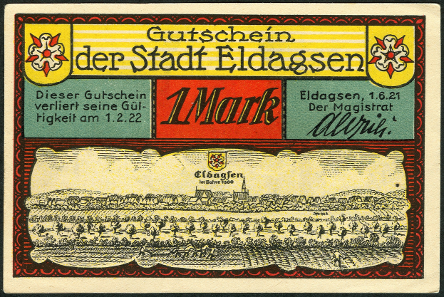Vintage German cigarette card featuring a field scene with descriptive text.