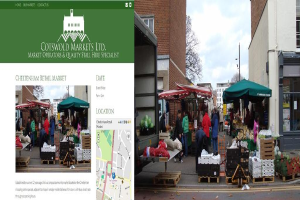 Menschen shoppen auf einem Markt bei sonnigem Himmel.