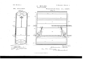 Ein detailliertes Patentbild einer Maschine mit einem Rad, Motor und anderen Komponenten, beschriftet mit "US Patent 3711207" auf einem weißen Hintergrund.