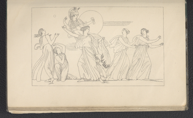 Ein Buchumschlag mit einer lebendigen Illustration einer Gruppe tanzender Frauen in energischen, synchronisierten Posen, mit detaillierter Kleidung und Gesichtern.